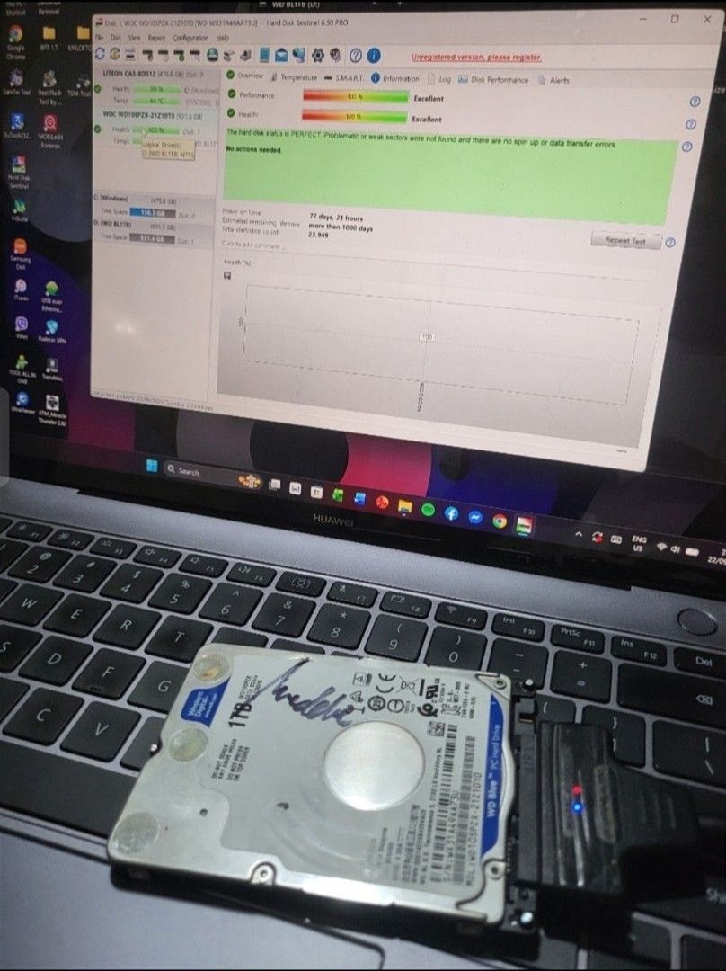 1tb External w/ enclosure (Category: Hard Disks & Thumbdrives) located in Malinao. Submitted by wiserabbit.1d378e (Listing ID 1468063273, Image 2). Description: No issues 100℅ Health.