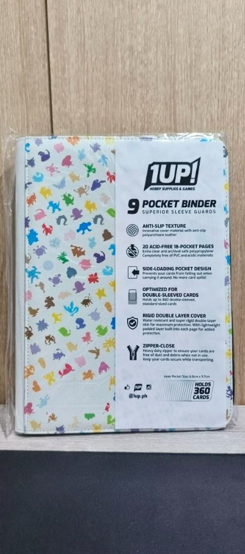 1Up Binder 151 themed (Category: Trading Cards Accessories) located in Manila. Submitted by chaelseb (Listing ID 1468172276, Image 1). Description: 9-Pocket Binder side loading pocket optimized for double sleeved cards.