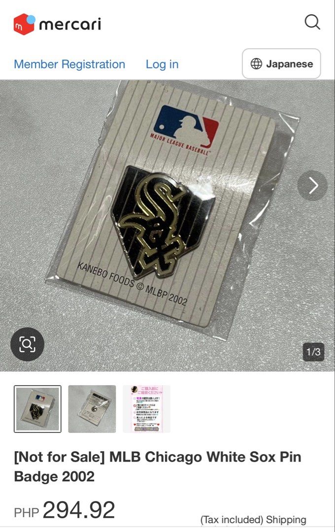 2002 MLB Sox pin (Category: Vintage Collectibles) located in Calamba. Submitted by cur8d (Listing ID 1468098204, Image 3). Description: .