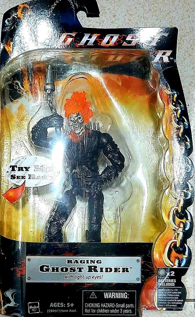 2007 Hasbro Ghost Rider Movie Action Figures (Category: Action & Battle Toys) located in Liloan. Submitted by angelyneroberts_171329 (Listing ID 1468088414, Image 2). Description: FOR SALE 2007 Hasbro Ghost Rider Movie Action Figures DESCRIPTION : - Released by Hasbro in 2007. - 1:12 scale (6 in.) CONDITION : - 10/10, Mint On Card. - what you see is what you get - LEGIT PRICE : p12,000 set of 6 pcs.(NEGOTIABLE) PLUS SHIPPING FEE LAY AWAY PLAN AVA