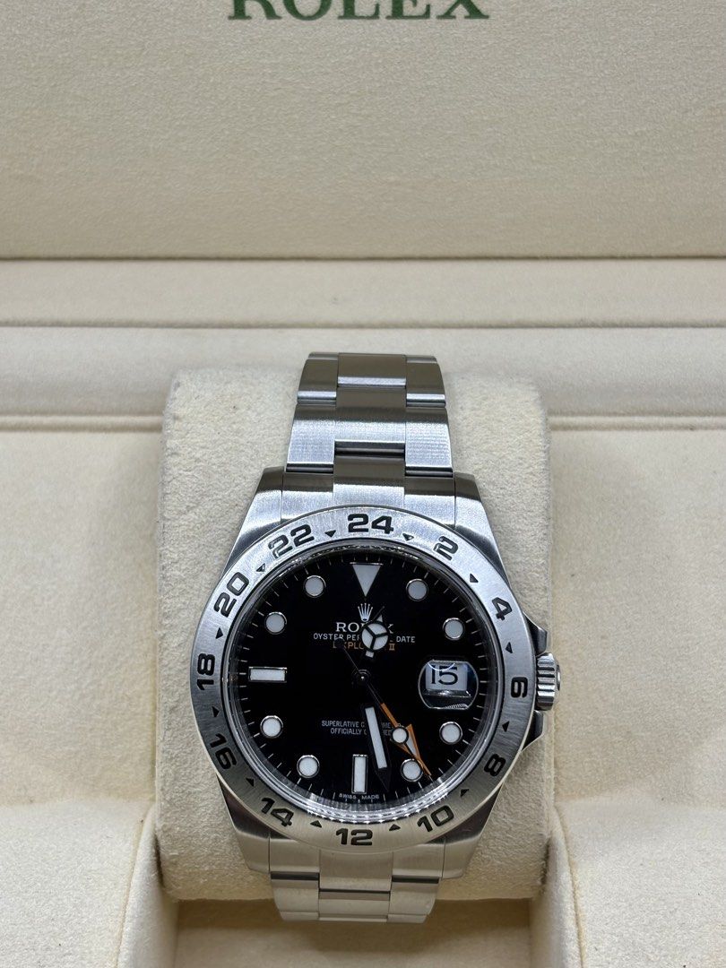 2013 Rolex Explorer II 216570 (Category: Luxury Watches) located in Pasig City. Submitted by nickyestrada (Listing ID 1468083432, Image 1). Description: Rolex Explorer II Black 42mm 216570 2013 year model 9.5/10 Complete set Open for authentication 490k.