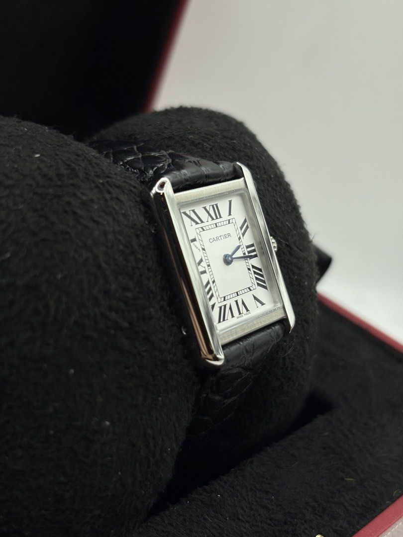 2021 Cartier Tank Small WSTA0030 (Category: Luxury Watches) located in Pasig City. Submitted by nickyestrada (Listing ID 1468083632, Image 2). Description: Cartier Tank Small White roman dial 31mm x 24mm Leather strap WSTA0030 2021 year model 9.8/10 Complete set Open for authentication 170k.