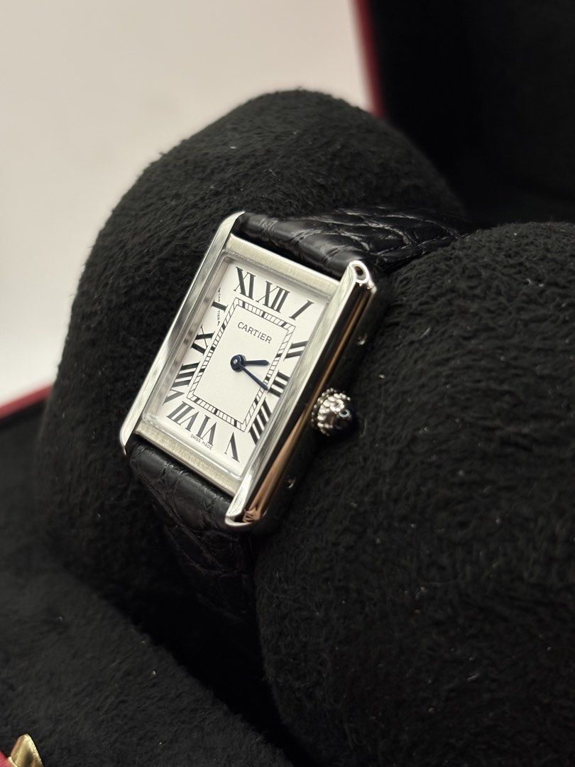 2021 Cartier Tank Small WSTA0030 (Category: Luxury Watches) located in Pasig City. Submitted by nickyestrada (Listing ID 1468083632, Image 3). Description: Cartier Tank Small White roman dial 31mm x 24mm Leather strap WSTA0030 2021 year model 9.8/10 Complete set Open for authentication 170k.