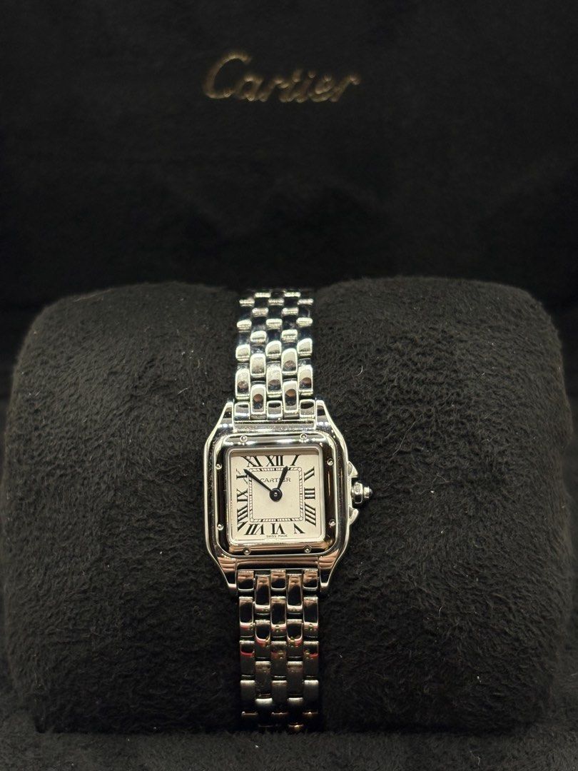 2024 Cartier Panthere Small W4PN0007 (Category: Luxury Watches) located in Pasig City. Submitted by nickyestrada (Listing ID 1468083967, Image 1). Description: Cartier Panthere Small White roman dial 23mm x 30mm Stainless steel W4PN0007 2024 year model 9.8/10 Complete set Open for authentication 260k.