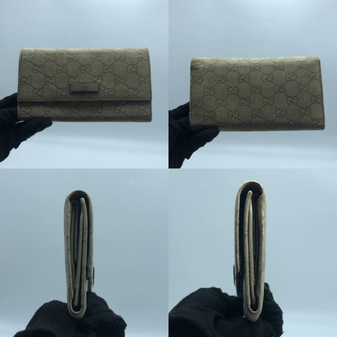 267009960 GUCCI SLG GG 190336 (Category: Luxury Bags & Wallets) located in Taguig. Submitted by ecoring.ph (Listing ID 1468080025, Image 2). Description: ◆CONDITION: BC ◆DESCRIPTIONS: (Other defects/info:) OUTER: The body of the wallet is scratched, scuffed, stained, dirty, wrinkled, deformed, and discolored, has press marks, and shows signs of heavy use. The edges of the wallet are scratched, scuffed, stained, dirty, wrinkled, deformed, cracked,