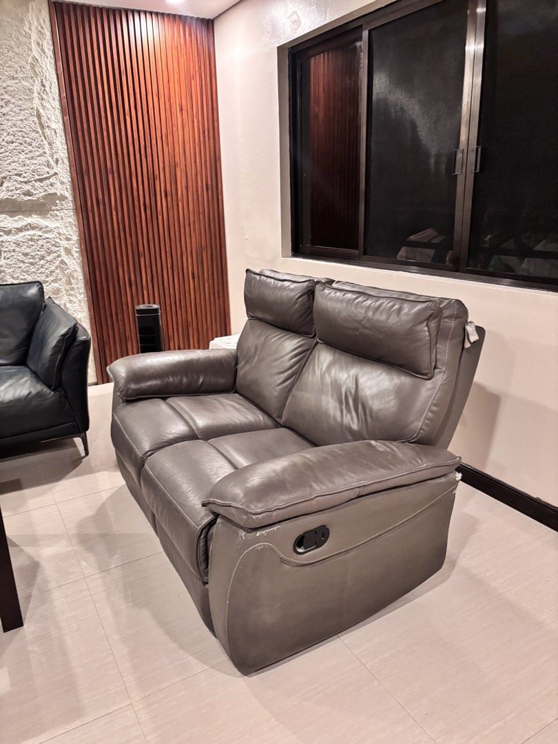 2 seater recliner (Category: Sofas) located in Bacoor. Submitted by stats05 (Listing ID 1468093637, Image 2). Description: Furniture Republic manual recliner Sofa Bought last 2023 Has signs of usage .