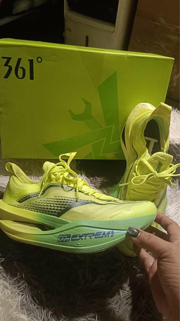 361 degrees Furious Future 2 (Category: Other Sports Equipment and Supplies) located in Aloran. Submitted by bryancee (Listing ID 1468243095, Image 2). Description: Furious Future 2 carbon fiber running shoes 40 Used once (on race day) Comparable to adios pro 4 Bought 9000.