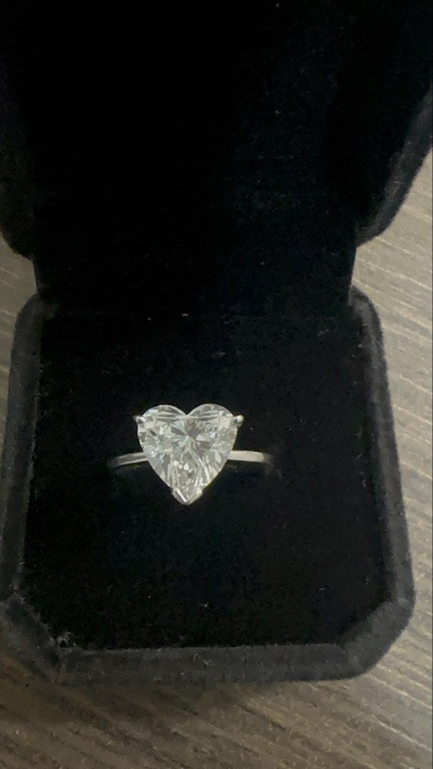 3 carats Lab grown diamond ring (Category: Jewelry) located in Quezon City. Submitted by dazzlejeweller (Listing ID 1468078446, Image 2). Description: 3 carats heart shape lab grown diamond ring set in 18k gold HK settings. Brand new for only 70,000 we can do meet up or visit our shop at Araneta Center Cubao.