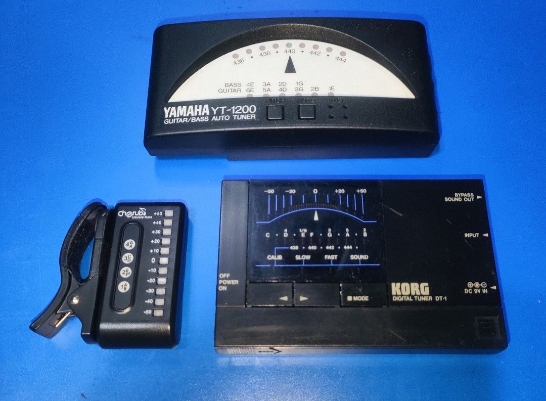 3 pieces Assorted Brand Tuners (Category: Musical Instruments) located in Paranaque City. Submitted by jhun2025 (Listing ID 1468072998, Image 1). Description: Missing battery cover ng Yamaha No battery included Take all for 600 pesos Location: San Dionisio Paranaque.