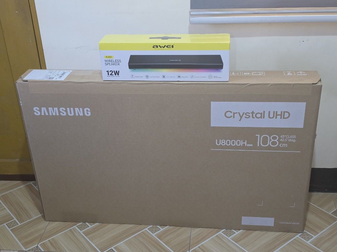 43inch U8000H Samsung Smart Tv 15,999php (Category: TV) located in Las Pinas. Submitted by wahzap (Listing ID 1468069271, Image 1). Description: Brandnew Samsung U8000H Smart Tvs 📺 43inch @ 16,500 💖 50inch @ 17,999 💖 Pickup in Las Pinas Grab / Lalamove Delivery 🚘.