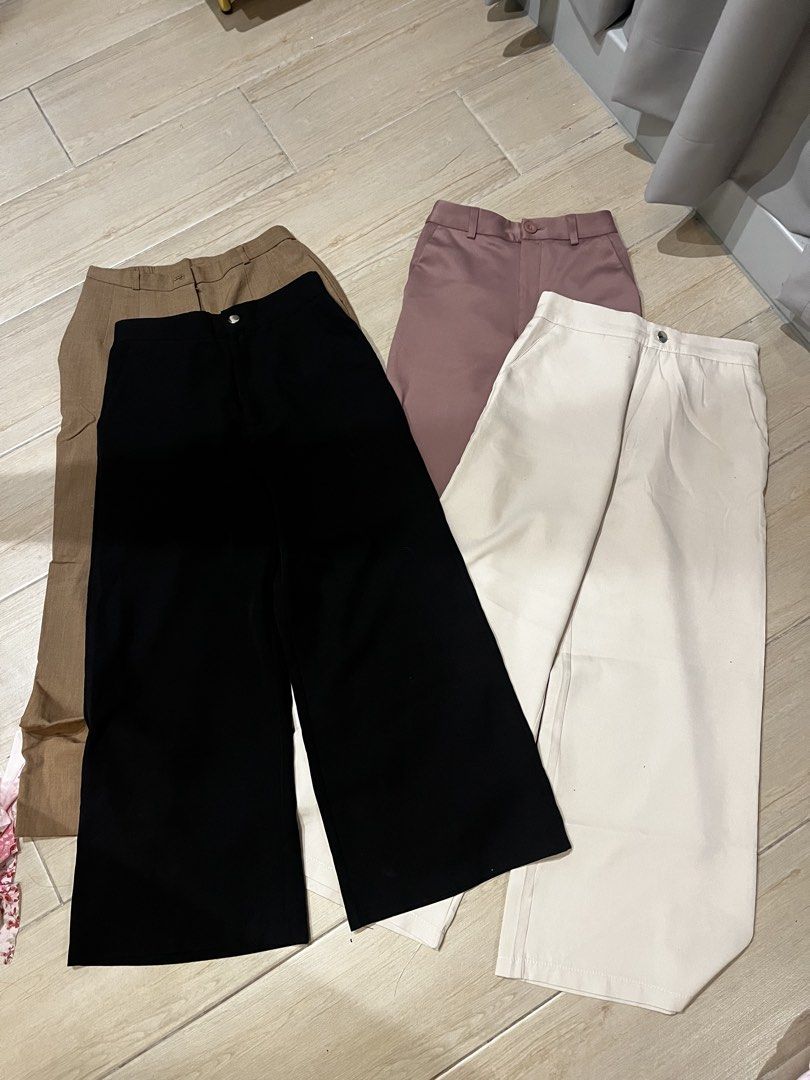 5 Work Pants / Slacks for P350 only (Category: Other Bottoms) located in Manila. Submitted by caseyandreaa2 (Listing ID 1468187064, Image 3). Description: 5 pants for P350 only! Size 24-25 My height is 5'3, fits me well No WW Pick up only Loc: BGC, Taguig, Metro Manila Book your own courier .