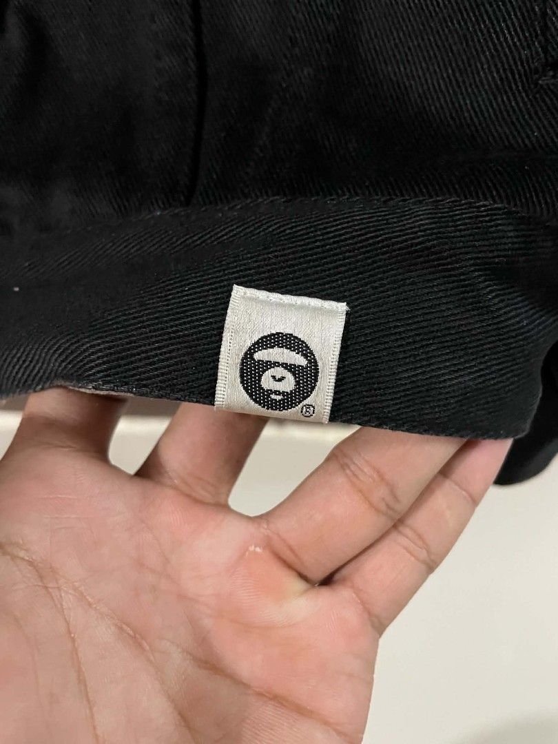 AAPE by A Bathing Ape black denim trucker jacket (Category: Coats, Jackets and Outerwear) located in Aloran. Submitted by k-thrift (Listing ID 1468188669, Image 3). Description: as new condition no issue quality fabric.