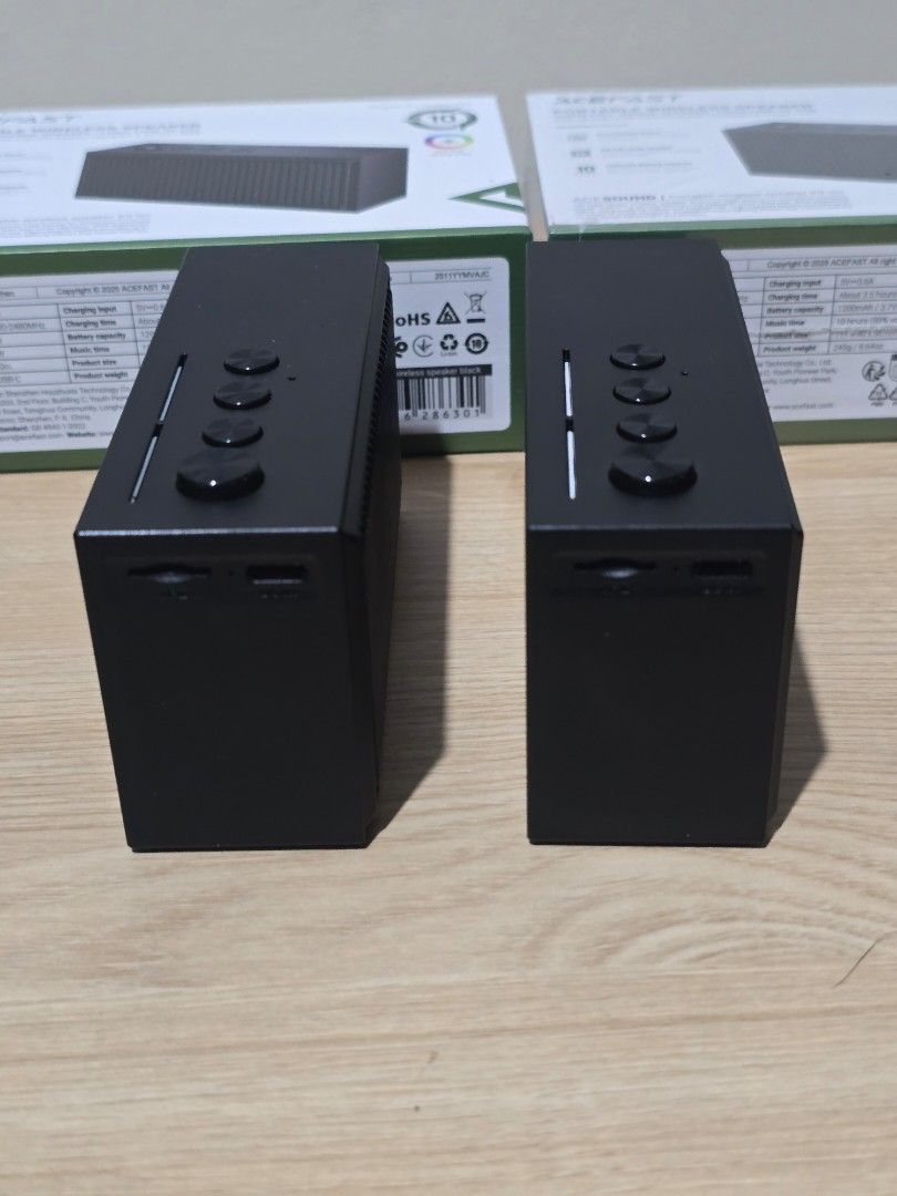 ACEFAST K9 Go Portable Wireless Speaker Black (Category: Soundbars, Speakers & Amplifiers) located in Manila. Submitted by pcc2021 (Listing ID 1468073959, Image 2). Description: FS: Rush! ACEFAST Acesound K9 Go 7 Watts portable speakers waterproof IPX4 750 pesos each almost new Delivery / Pick-up: • Delivery via Lalamove / Grab / any courier • To be booked & shouldered by buyer • Pick-up: Brgy. Highway Hills, Samat St. Cor. Queens Rd., near Amaia