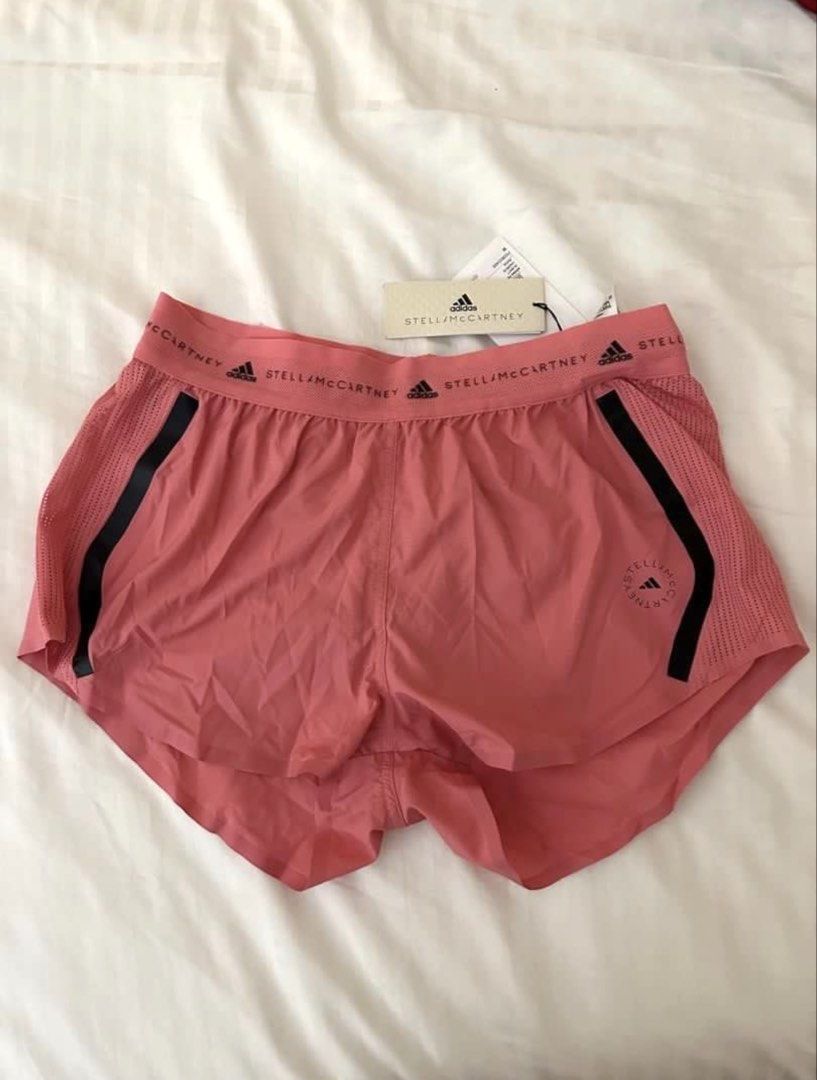 Adidas by Stella McCartney Pink Shorts (Category: Shorts) located in Makati City. Submitted by stitchyyromi (Listing ID 1468221815, Image 1). Description: ADIDAS BY STELLA MCCARTNEY TRUEPACE MULTIPURPOSE SHORTS pink loose running shorts brand new w tags, never worn rfs: wrong size, too big on me payment: gcash shipping: sdd (mm only), ggx or jnt (buyer covers sf).