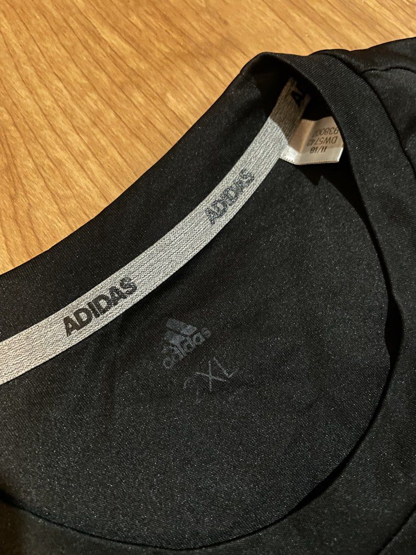 Adidas clima tech tee (Category: Activewear) located in Bacolod City. Submitted by maxpeynthrift (Listing ID 1468118997, Image 3). Description: Size XXL W 22 L 30 Excellent condition No issue Drifit Actual dimes last picture Good for running , pickleball, gym wear .