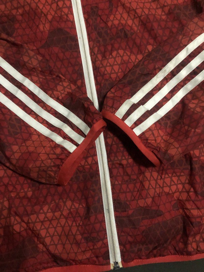 Adidas Climastorm Windbreaker Jacket (Category: Coats, Jackets and Outerwear) located in Tarlac. Submitted by geegeegoods (Listing ID 1468263529, Image 2). Description: Adidas Climastorm Lightweight Windbreaker Jacket AJ3670 Size: Medium Dimes: 22x28 Color Rate: 9/10 Condition: Good Issues: stains sa may white lining.