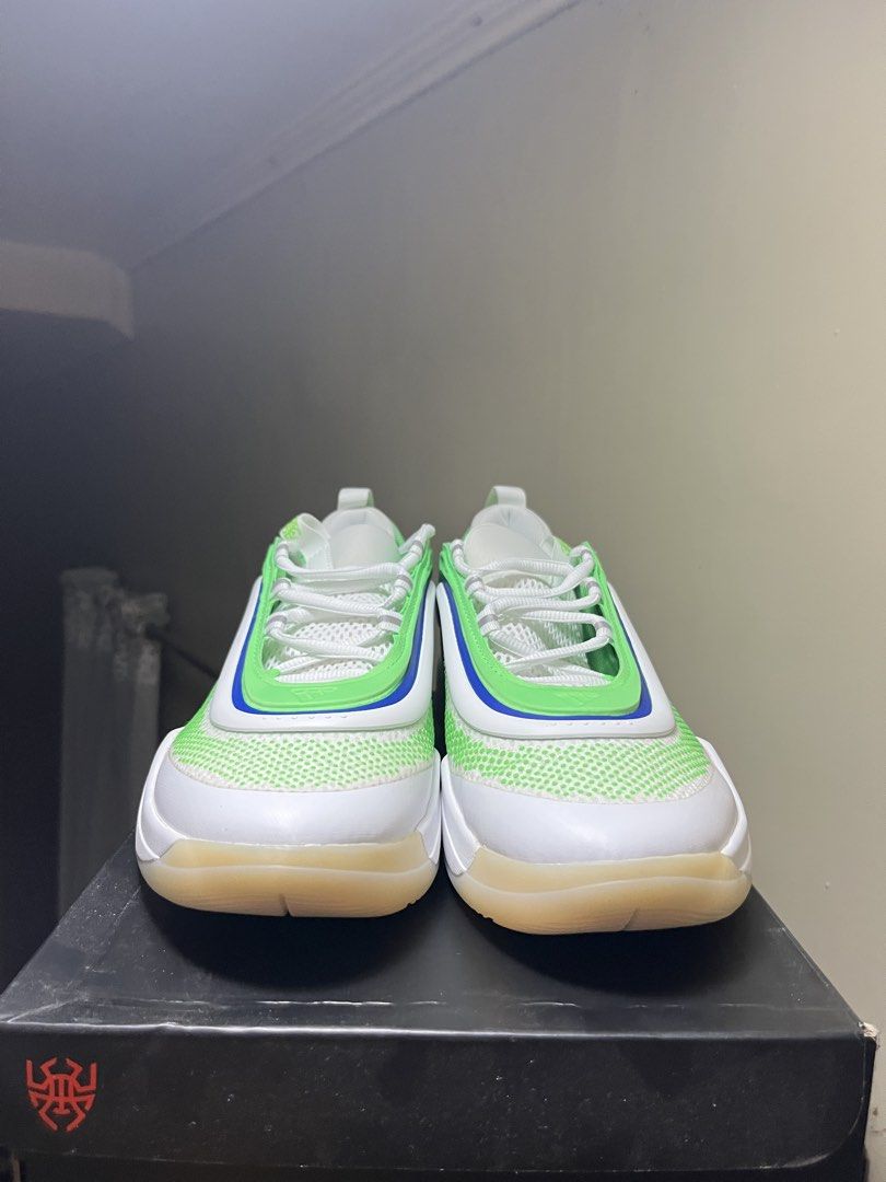 Adidas Donovan Mitchell D.O.N. Issue 6 Green White (Category: Sneakers) located in Valenzuela. Submitted by rr.sneakerstash (Listing ID 1468193005, Image 2). Description: - Model: Adidas D.O.N. Issue 5 basketball shoes - Colorway: Bright green and white with striking purple accents - Performance: Excellent court feel, superior traction, responsive midsole, and durable gum rubber outsole - Construction: Breathable mesh upper with supportive overla