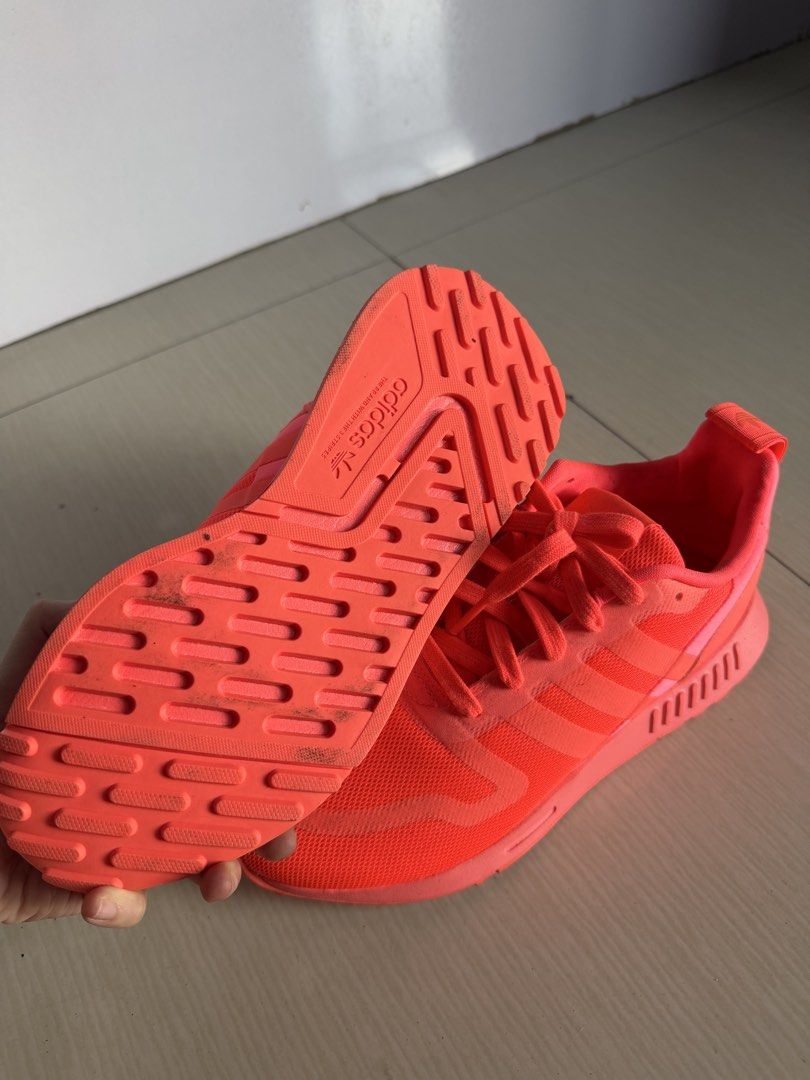 Adidas Multix 'Turbo' Pickle ball sneakers (Category: Sneakers) located in Iloilo. Submitted by youngrabbit.b5670d (Listing ID 1468162885, Image 3). Description: Never been used Authentic No flaws Monochromatic neon-red/orange Perfect as pickleball shoes Rfs too big on me.