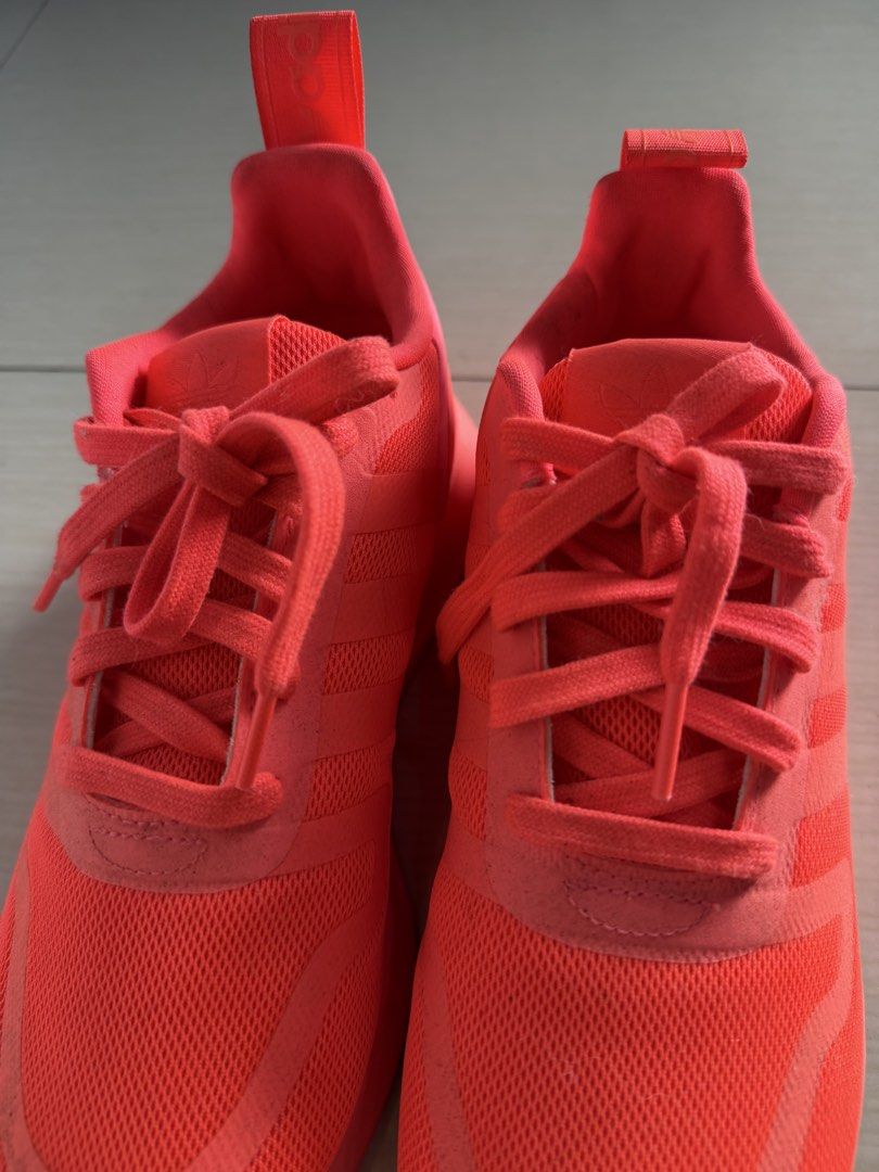 Adidas Multix 'Turbo' Pickle ball sneakers (Category: Sneakers) located in Iloilo. Submitted by youngrabbit.b5670d (Listing ID 1468162885, Image 2). Description: Never been used Authentic No flaws Monochromatic neon-red/orange Perfect as pickleball shoes Rfs too big on me.