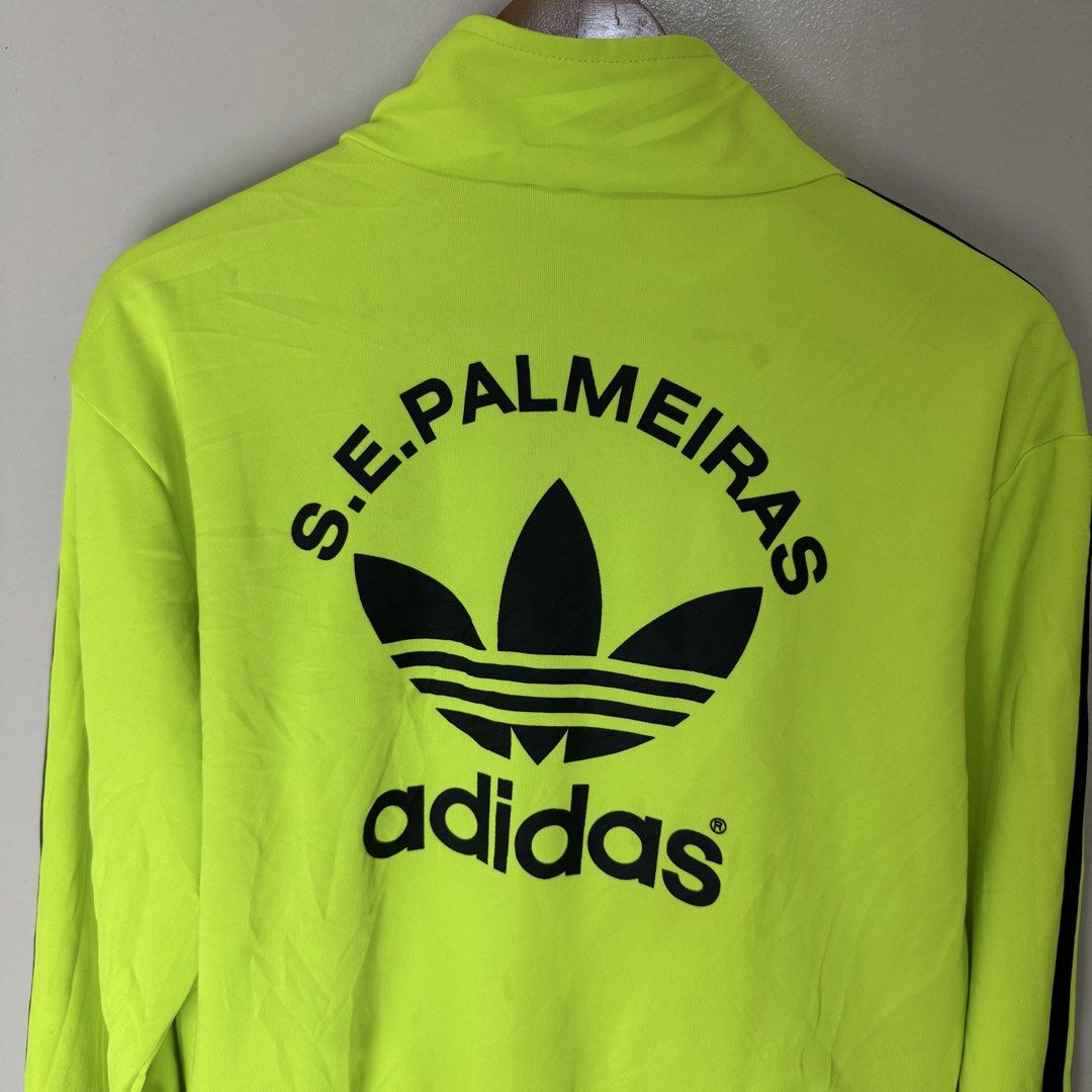 Adidas Palmeiras Track Jacket (Category: Coats, Jackets and Outerwear) located in Davao. Submitted by cmbs141022 (Listing ID 1468141218, Image 2). Description: Adidas Palmeiras Track Jacket Size L Dimension: L 27" , W 22" Condition: 9/10 very good ₱550.