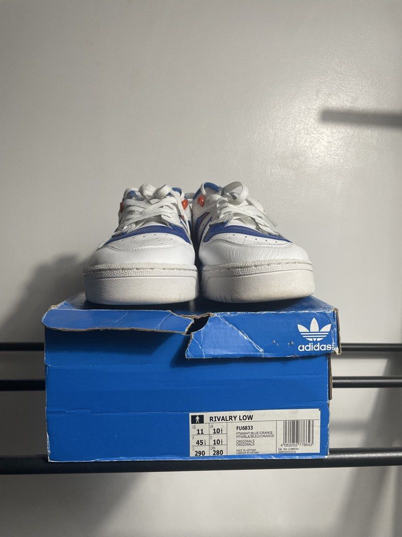 Adidas Rivalry Low NYK (Category: Casual Shoes) located in Rizal. Submitted by akoheats (Listing ID 1468191915, Image 2). Description: Excellent Condition ✨ Issue: Sz: 11US Worn Once With Box✅ Authentic✅ Great Condition ✨ ❗️Check the item carefully before purchasing ❗️No returns or exchanges after purchase.