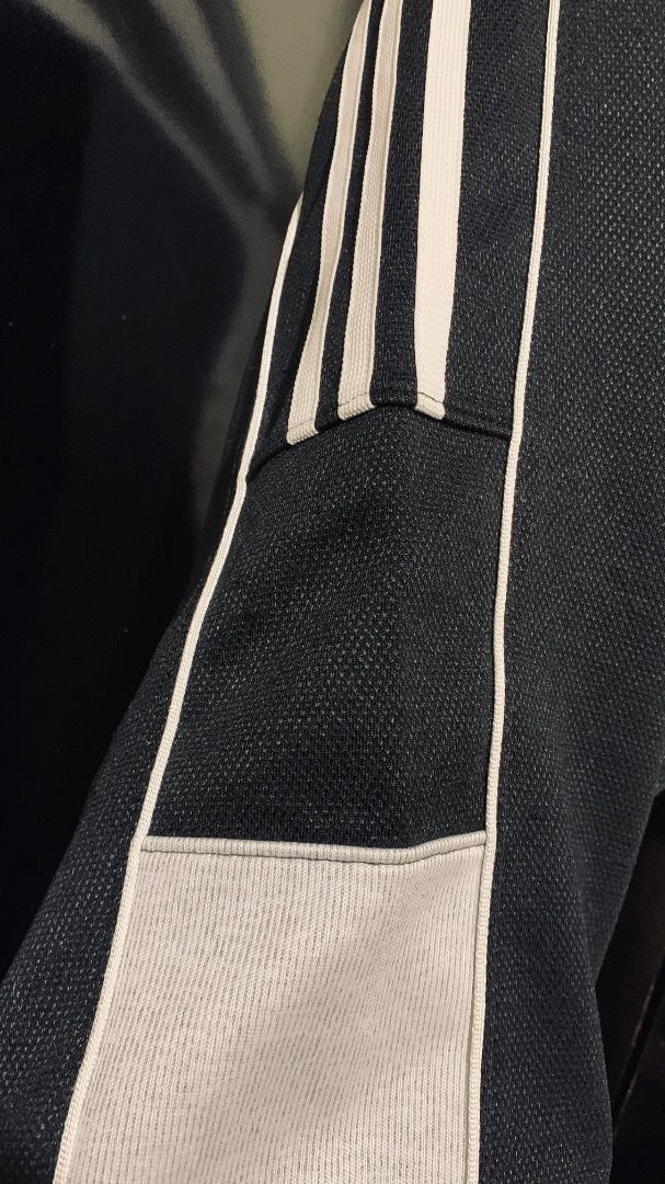 Adidas Track Pants (Black, Grey, White) (Category: Joggers) located in Taguig. Submitted by reused.unused (Listing ID 1468200326, Image 3). Description: Adidas Track Pants (Black, Grey, White) Embroidered Logo (Black) With pockets 36in to 40in width (waist) 39in length (waist to hem) 7.5in width (zippered leg opening) Issue/s: pin holes -refer to photos for actual condition -refer to close up photo for actual color -pre-loved item so signs of usa