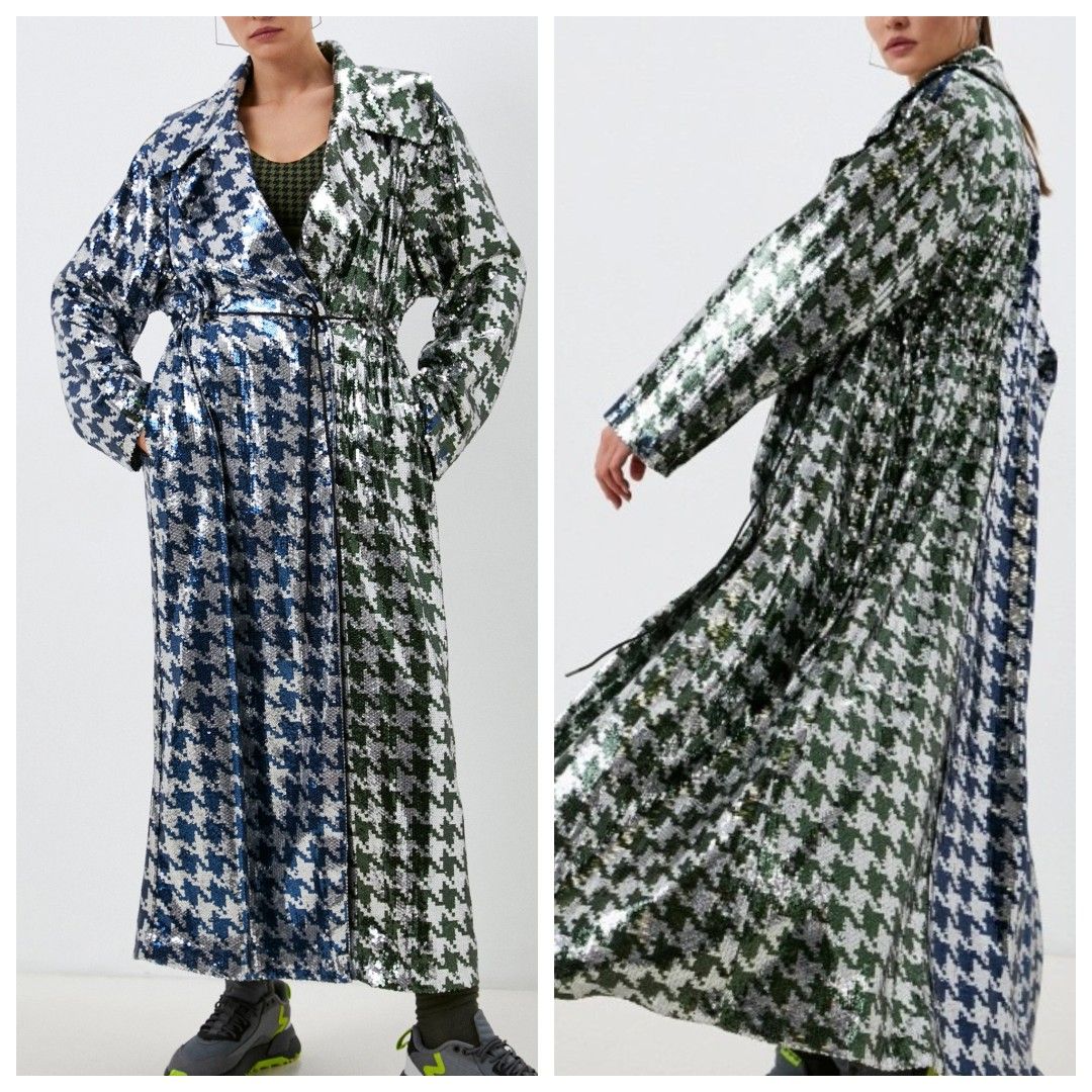 Adidas x ivy park beyonce long sequin trench coat, Women's Fashion ...