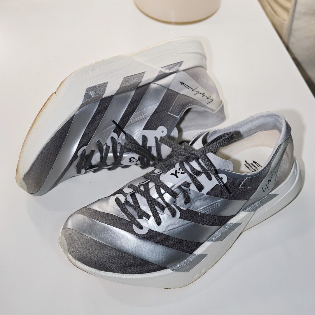 Adidas Y-3 Adios Pro 4 in Chalk White / Silver Metallic / Light Solid Grey (Category: Sneakers) located in Caloocan City. Submitted by alycho (Listing ID 1468140181, Image 2). Description: Note: Not a buy-and-sell shop! All items were bought for personal use. 🤍 RFS: Love trying out lotsss of shoes 😅👟 📍 Pick-up: Edsa Caloocan (payment first before ship out) 📍 Meet-up: Cloverleaf, Trinoma, Vertis North, and nearby areas 📍 Delivery: We can per