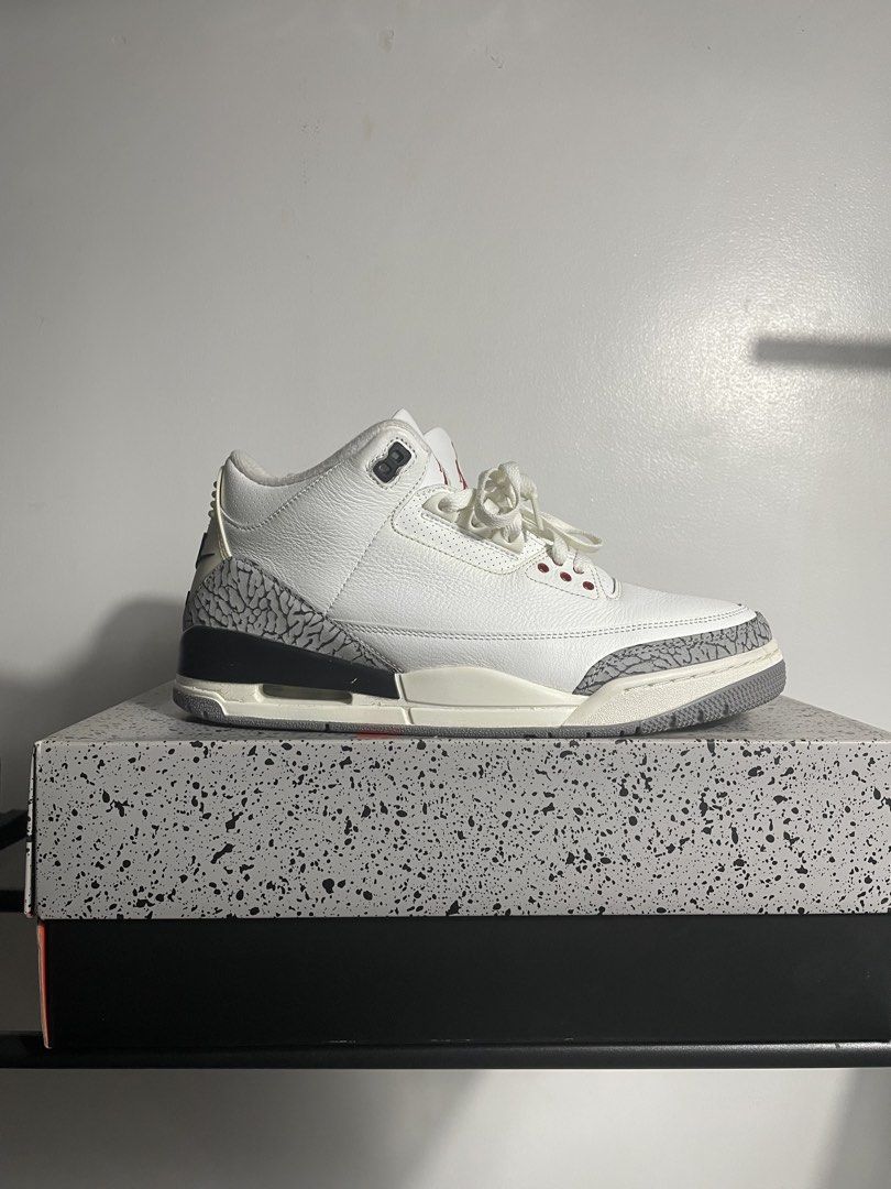 Air Jordan 4 White Cements (Category: Casual Shoes) located in Rizal. Submitted by akoheats (Listing ID 1468188070, Image 1). Description: Excellent Condition ✨ Issue: Scratches Worn Once With Box✅ Size: 10.5US Issue:None! Authentic✅ Great Condition ✨ ❗️Check the item carefully before purchasing ❗️No returns or exchanges after purchase.