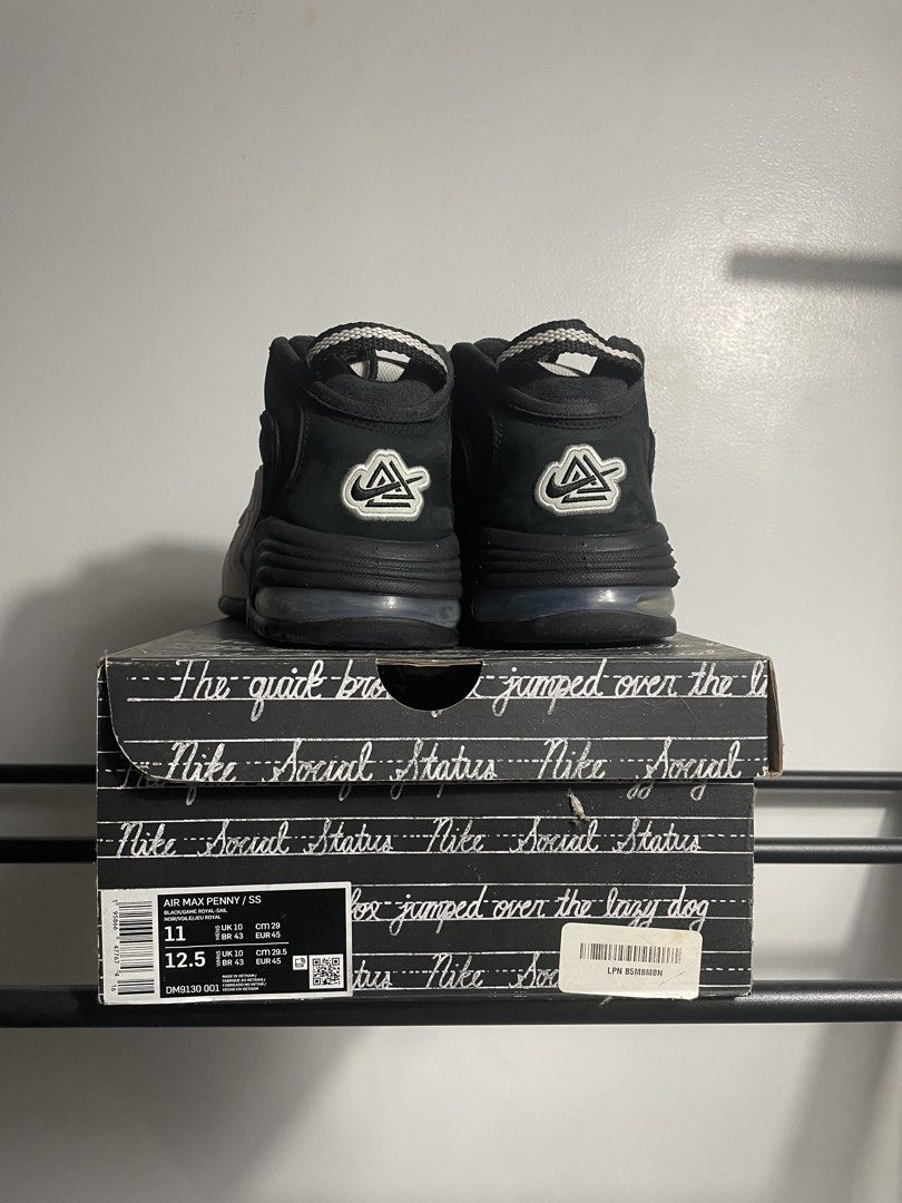 Air Max Penny / SS (Category: Casual Shoes) located in Rizal. Submitted by akoheats (Listing ID 1468191608, Image 2). Description: Excellent Condition ✨ Issue: Sz: 11US Worn Once With Box✅ Authentic✅ Great Condition ✨ ❗️Check the item carefully before purchasing ❗️No returns or exchanges after purchase.