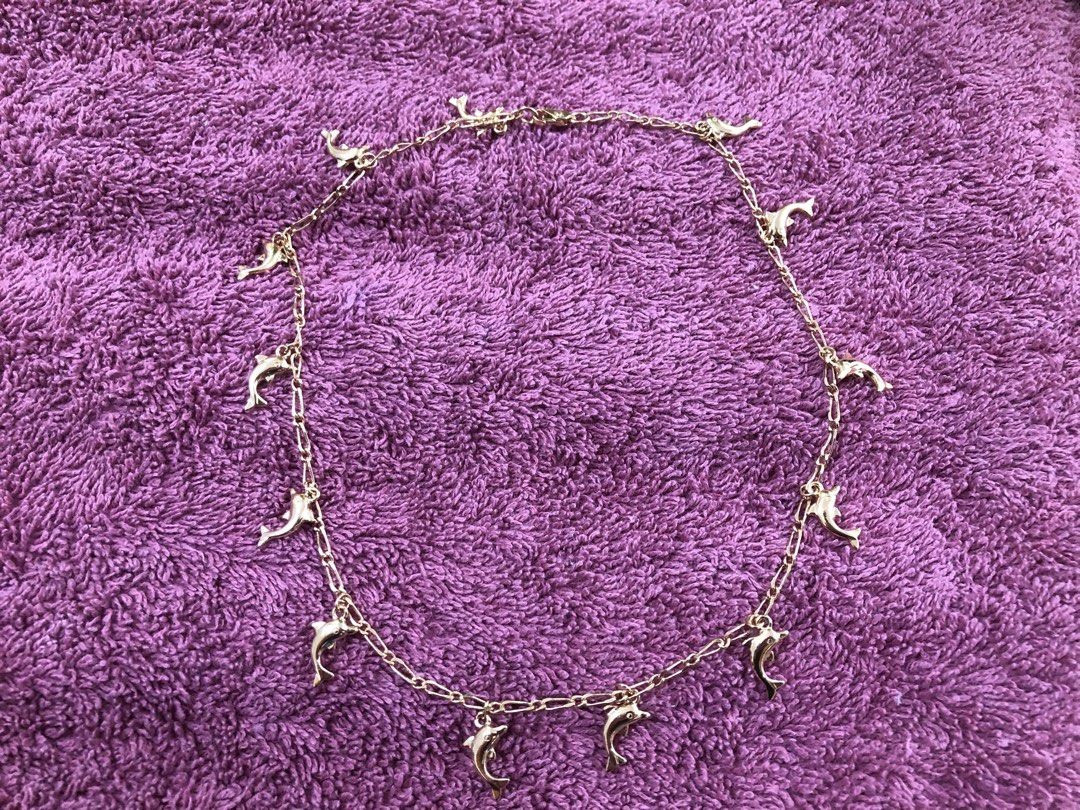 Alaskan Gold Dolphin Statement Necklace 15 Inch (Category: Necklaces) located in Caloocan City. Submitted by toris.closet.mnl (Listing ID 1468237797, Image 1). Description: Alaskan Gold, non-tarnishable Approx 15 inches Negotiable Can be bought in a set with the Dolphin bracelet on my profile.