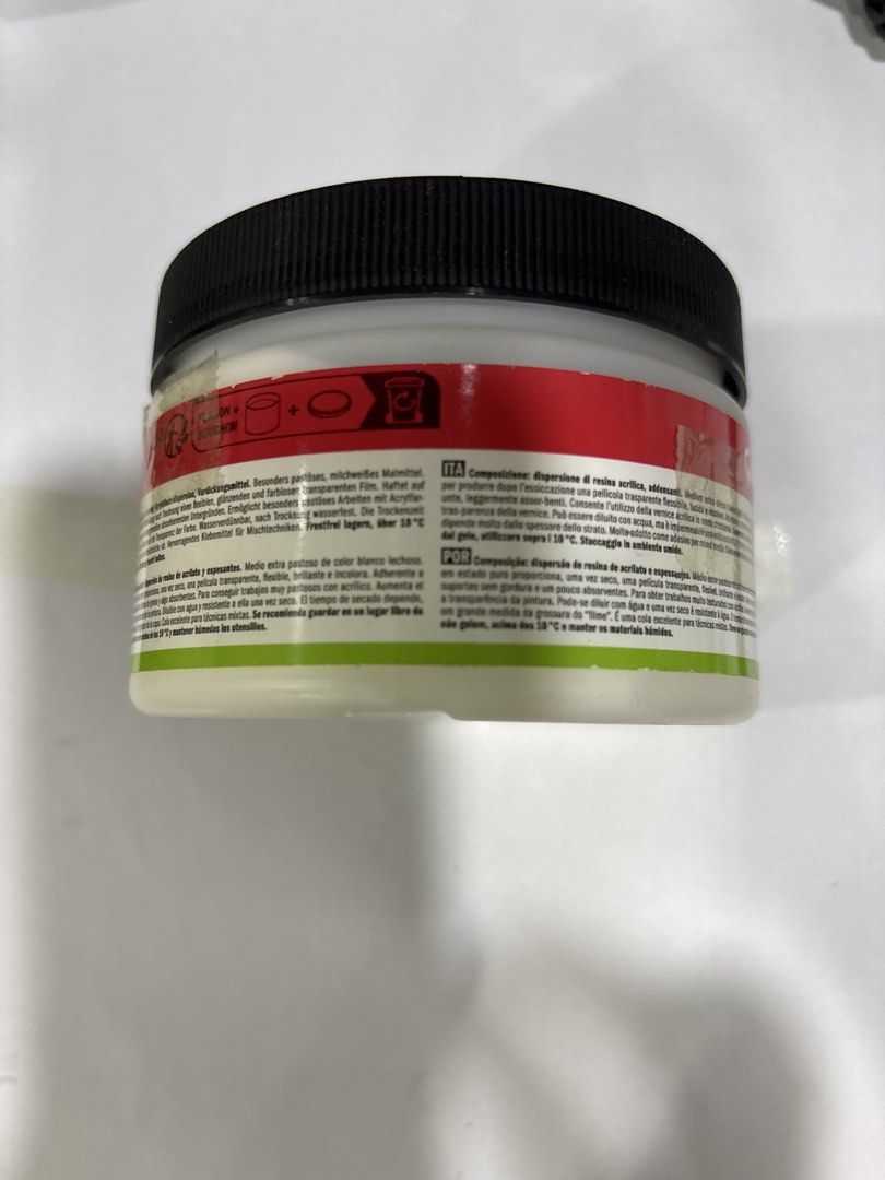 Amsterdam Heavy Gel Medium Gloss 250ml 015 (Category: Craft Supplies & Tools) located in Mandaluyong City. Submitted by clothescarousel (Listing ID 1468099999, Image 2). Description: - Brand: Amsterdam - Product: Heavy Gel Medium (Gloss Finish) - Size: 250ml / 8.5 fl oz jar - Use: Ideal for creating thick, textured effects in acrylic painting - Finish: Dries completely transparent and glossy - Durability: Water-resistant once fully dry - Packagin