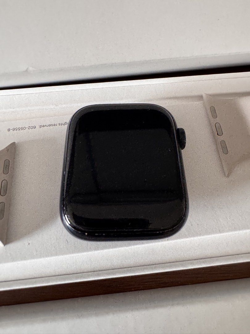 Apple watch series 8 45mm (Category: Wearables & Smart Watches) located in Manila. Submitted by costephen (Listing ID 1468142169, Image 2). Description: Apple watch series 8 45mm 84%bh Complete with original box strap and charger Has slight signs of usage like minor scratches No issues or anything Location sm sanlazaro or lalamove shouldered by buyer.