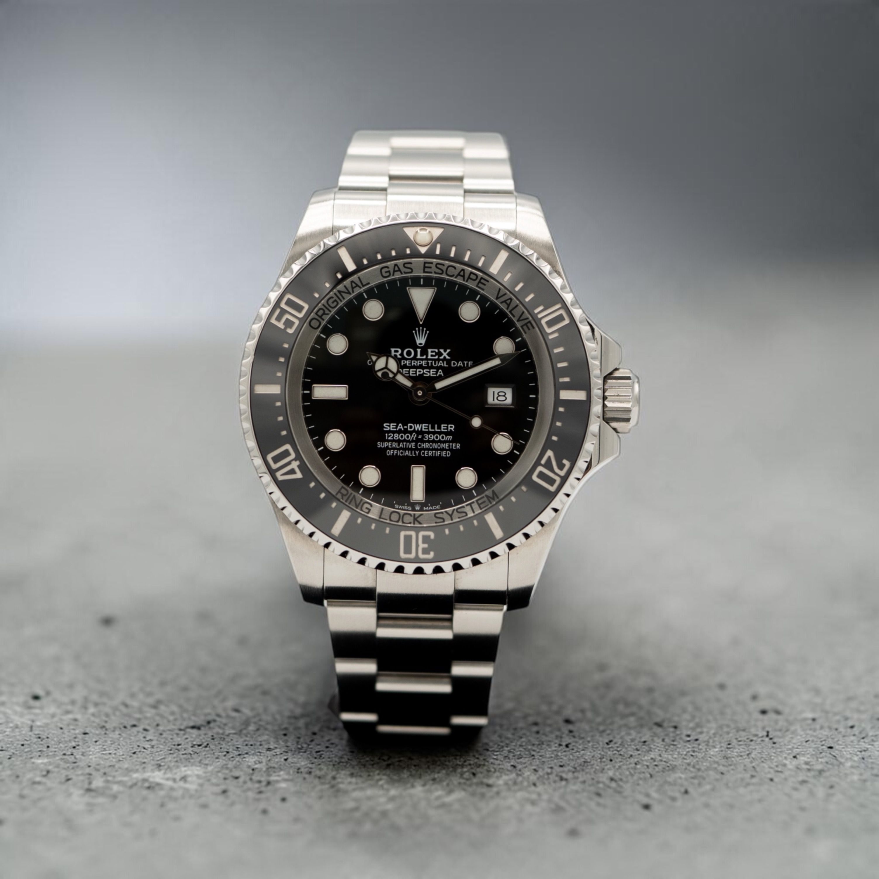 APR 2019 Rolex Deepsea Black 44 126660 (Category: Watches) located in Singapore. Submitted by kbluxury (Listing ID 1468148765, Image 1). Description: Pre-owned Rolex Deepsea Black 44 Model: 126660 Serial: Alphanumeric Series Bezel: Cerachrom Dial: Black Material: Steel Case diameter: 44 mm White Tag: Yes Box and Paper: Original Rolex Warranty Cert and Box Available Warranty Dated: APR 2019 Condition: Mint Complimentary 2-Years In-House Warranty F