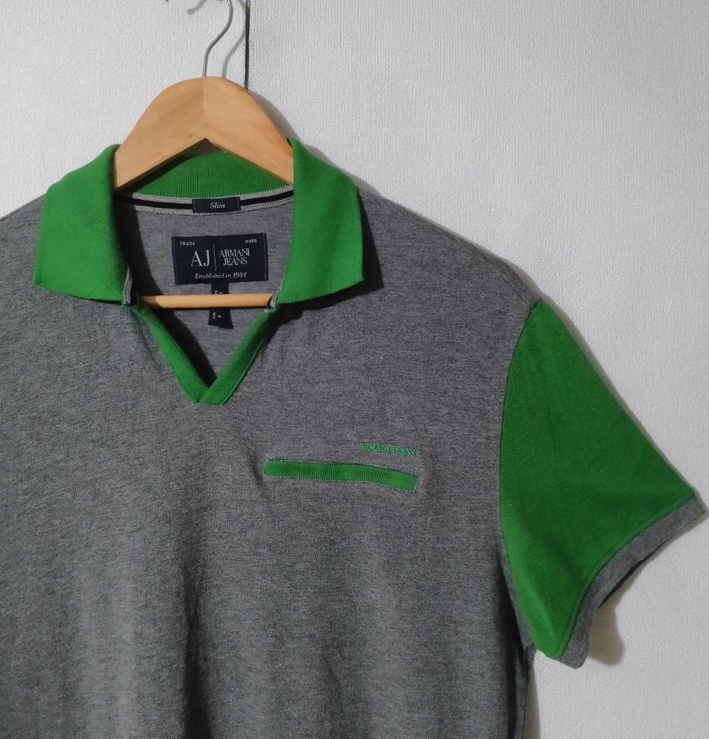 Armani Jeans (Category: Tshirts & Polo Shirts ) located in Iligan City. Submitted by jh_pr0 (Listing ID 1468200436, Image 3). Description: Ármàní Jèáns (slimfit) Good as new Dimes: 20x28 Color rate: 9.9/10 No issue Mine: 1k+sf.