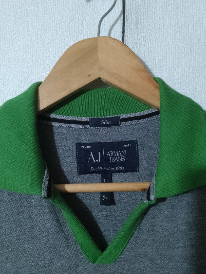Armani Jeans (Category: Tshirts & Polo Shirts ) located in Iligan City. Submitted by jh_pr0 (Listing ID 1468200436, Image 2). Description: Ármàní Jèáns (slimfit) Good as new Dimes: 20x28 Color rate: 9.9/10 No issue Mine: 1k+sf.