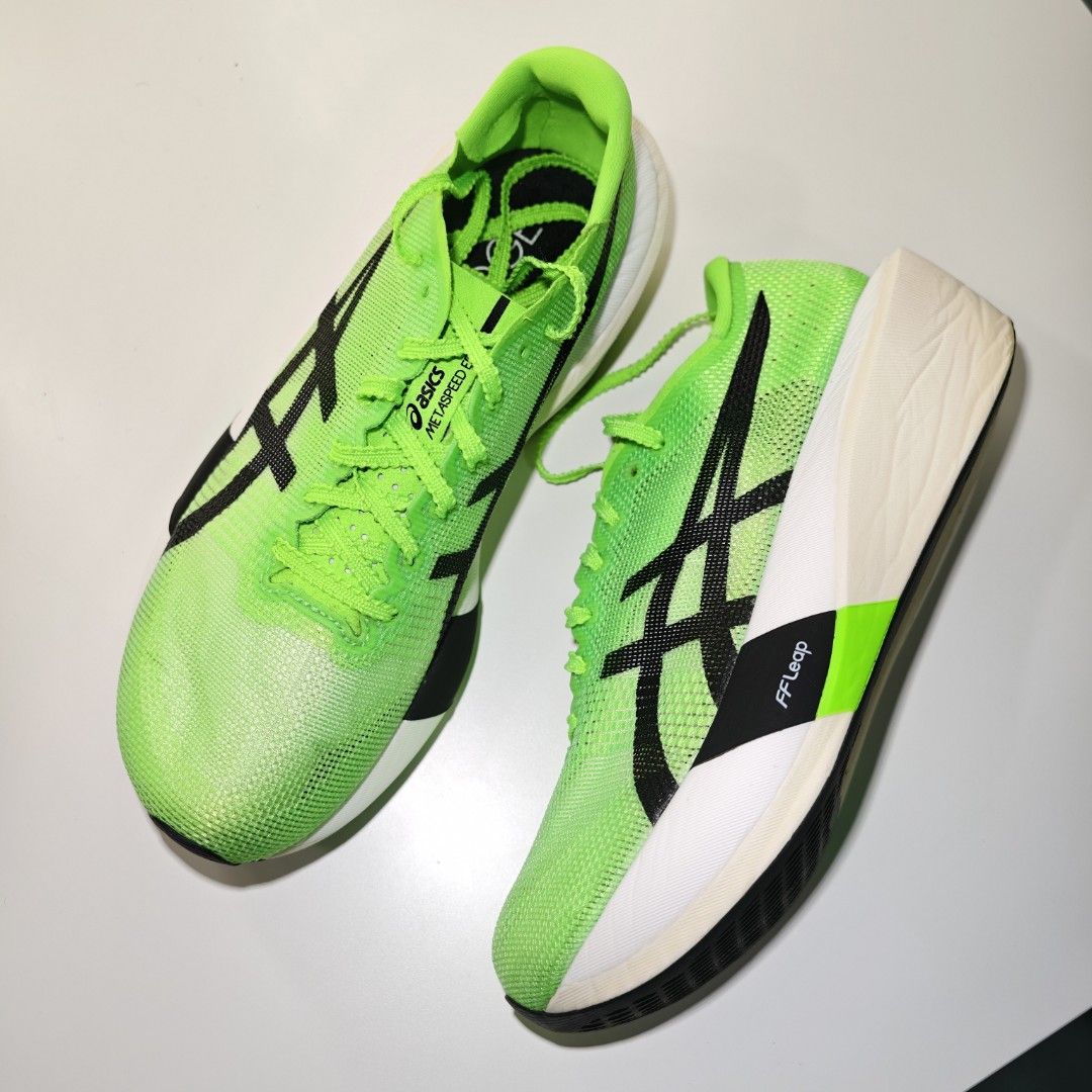 Asics Metaspeed Edge Tokyo (Category: Sneakers) located in Caloocan City. Submitted by alycho (Listing ID 1468139236, Image 1). Description: Note: Not a buy-and-sell shop! All items were bought for personal use. 🤍 RFS: Love trying out lotsss of shoes 😅👟 📍 Pick-up: Edsa Caloocan (payment first before ship out) 📍 Meet-up: Cloverleaf, Trinoma, Vertis North, and nearby areas 📍 Delivery: We can personally deliver within Metro Manila but better i