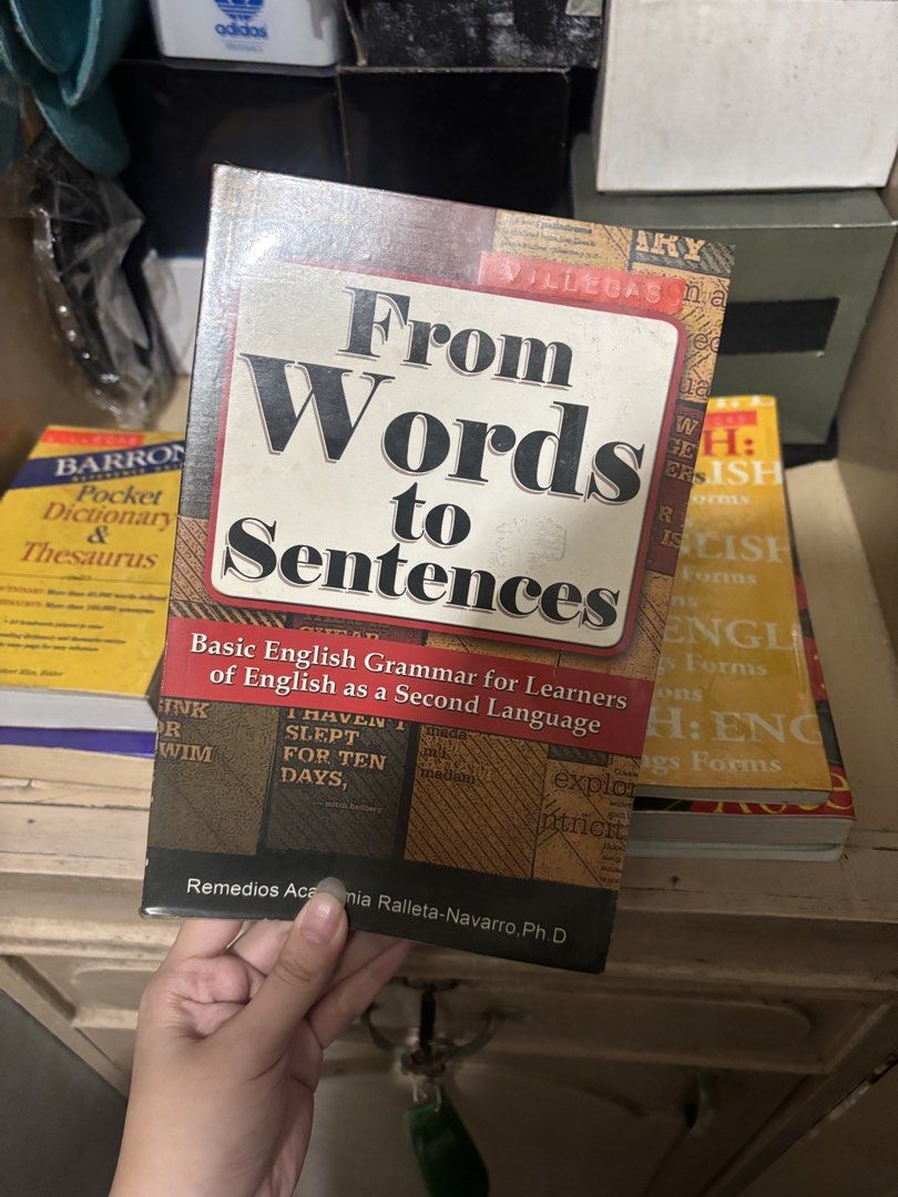 Assorted Educational Books and Dictionaries Bundle (Category: Textbooks) located in Quezon City. Submitted by santimartelino (Listing ID 1468138984, Image 3). Description: - Set of 5 learning and reference books for students and language learners - Includes Merriam-Webster's Italian-English Dictionary, Barron's Pocket Dictionary & Thesaurus, From Words to Sentences, English: Its Meanings Forms And Functions, and English Pronunciation For The Fili
