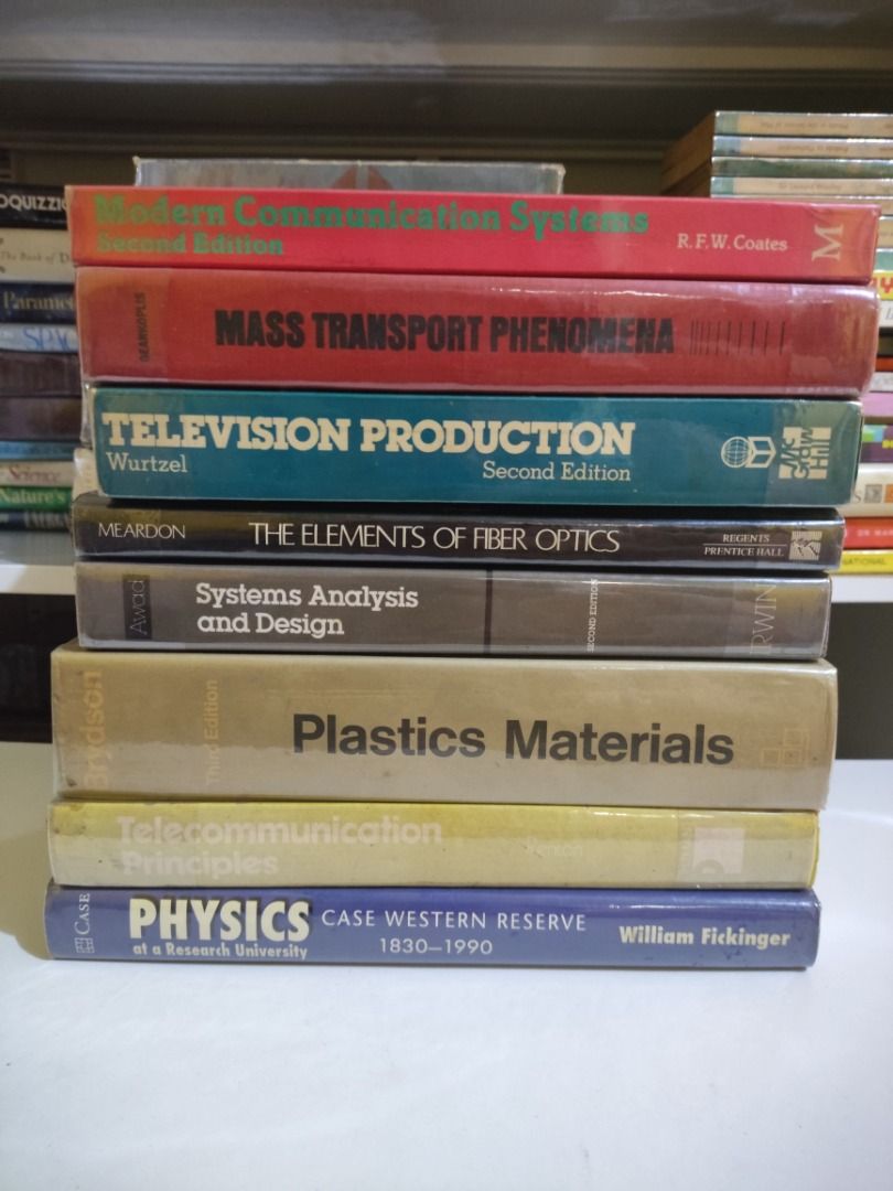 Assorted Engineering Book Set A (Category: Textbooks) located in Manila. Submitted by hector_does_go_rug (Listing ID 1468109394, Image 1). Description: 📚 Engineering & Technical Books Set A Selling a collection of older engineering, science, and technical reference books. These are niche titles that may be useful for students, researchers, engineers, collectors, or anyone interested in older technical literature. Dm me for more details or photos