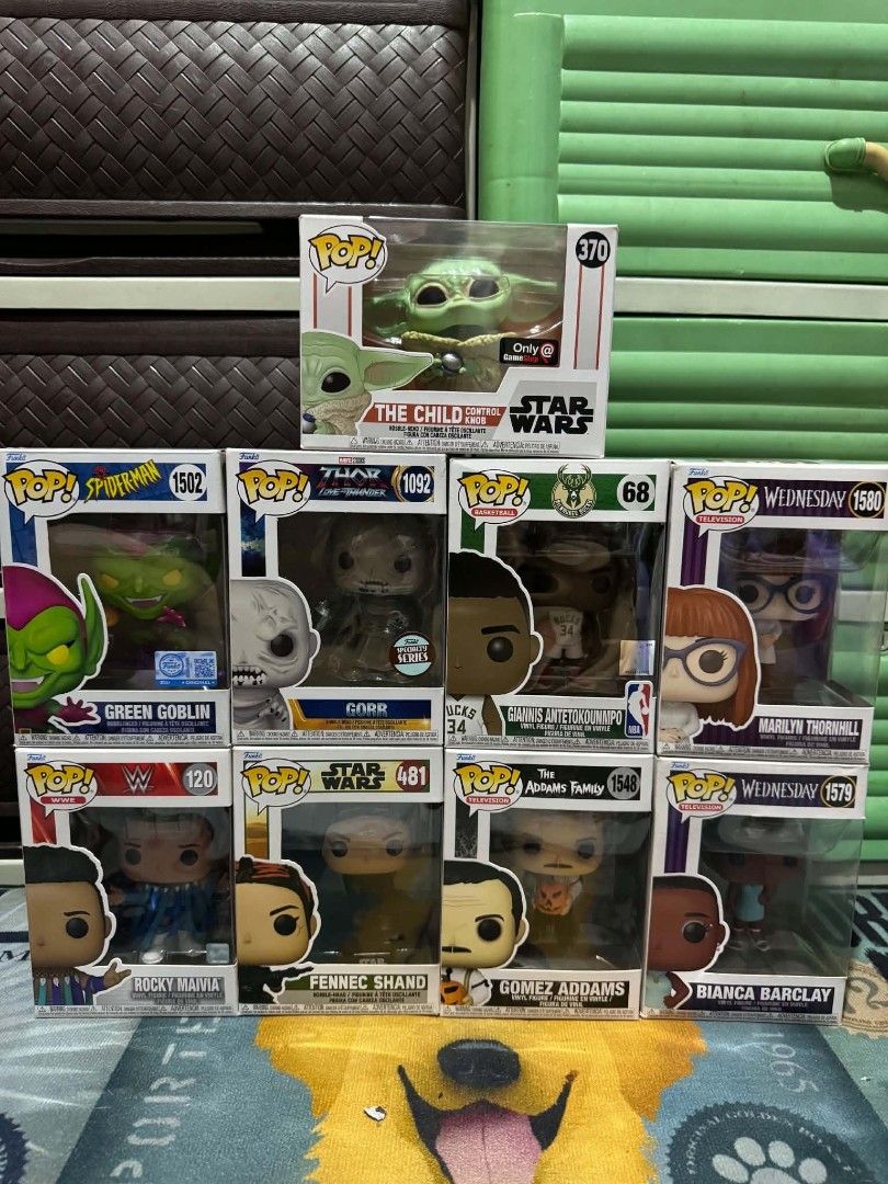 Assorted Funko Pop Vinyl Figures Star Wars Marvel WWE (Category: Figurines & Statues) located in Manila. Submitted by yukira_online_shop (Listing ID 1468176241, Image 1). Description: Ptpa Funko pops for sale!!!!! -All items have been brought in mall at srp selling it for half the prices, orig prices are 679 to 1099 each -Frs: Need funds for birthday and tuition fee Box condition 8/10 Fennec shand 481 = 350php Giannis antetokounmpo 68 = 380php Go