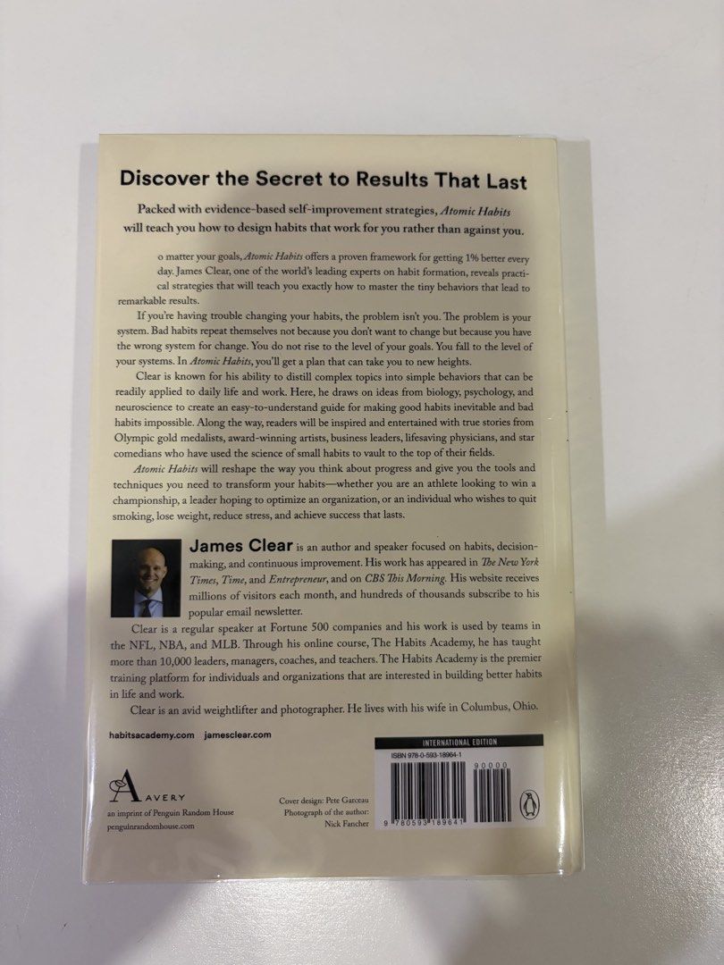 Atomic Habits by James Clear (Category: Storybooks) located in Santa Rosa. Submitted by fiercehorse.4cd05b (Listing ID 1468171475, Image 2). Description: Authentic, international edition .