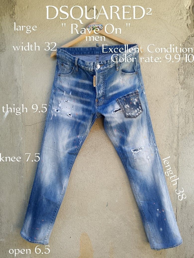 AUTHENTIC! " DSQAURED² (Rave On) MEN " (Category: Jeans) located in Danao, Cebu. Submitted by psychypymb40965 (Listing ID 1468238971, Image 1). Description: details are in first photo ‎measurements through tape measure ‎pm/dm for other details,issues or transactions ‎negotiable! 👊😁.