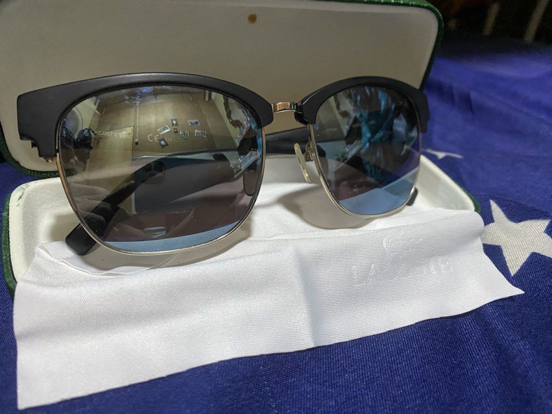 Authentic Lacoste Sunglasses (Category: Sunglasses & Eyewear) located in Bulacan. Submitted by httpsthrift (Listing ID 1468230726, Image 3). Description: Includes Lacoste Case and Lacoste Wipes rfs decluttering .