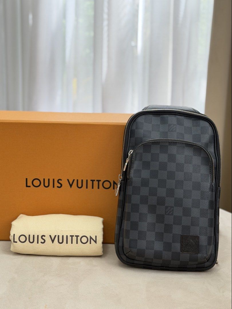 Authentic Louis Vuitton Avenue Sling Bag MICROCHIPPED (Category: Luxury Bags & Wallets) located in Manila. Submitted by maria_2326 (Listing ID 1468268206, Image 1). Description: 💯% Authentic | Microchipped w/box and dust bag No lowballing! Location: Manila/QC.