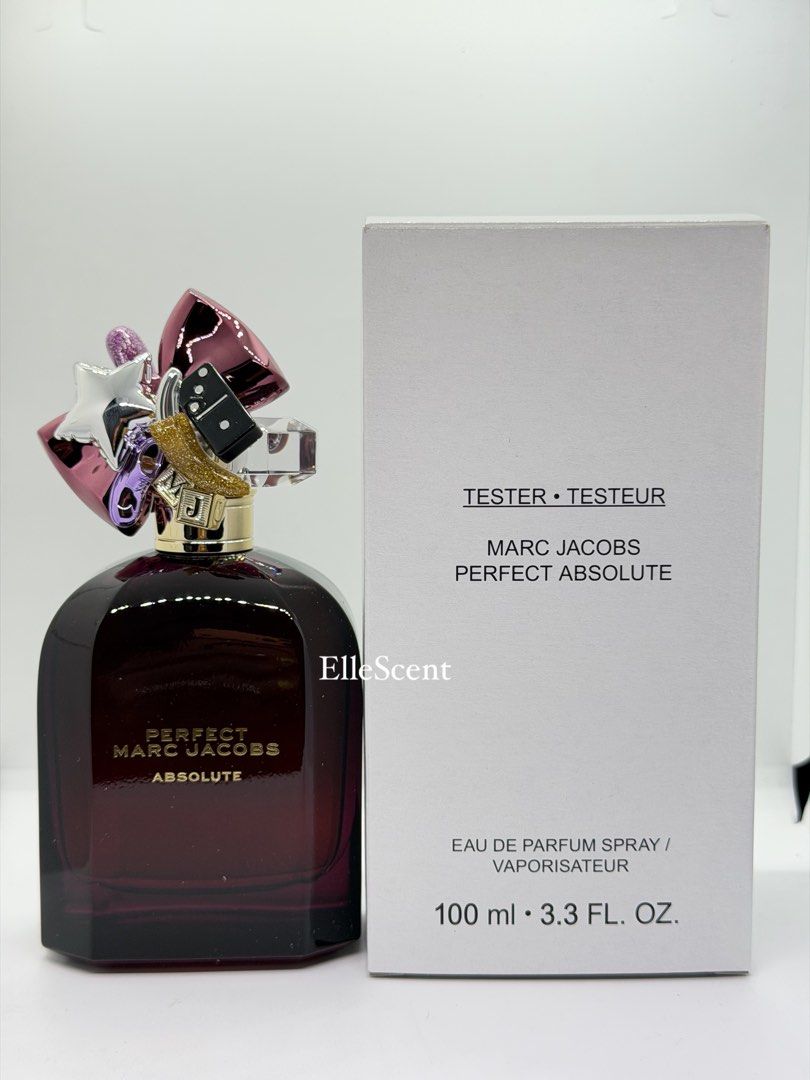Authentic Marc Jacobs Perfect Absolute (Category: Fragrance & Deodorants) located in Mandaluyong City. Submitted by elle_scent (Listing ID 1468281933, Image 2). Description: • Luxurious • Addictive Discover the rich and sensual side of Marc Jacobs Perfect! A gorgeous deep burgundy bottle with a statement decorative cap, perfect for perfume lovers who appreciate both beautiful fragrances and collectible bottles. 🌸 Fragrance Notes * Top: Carameliz