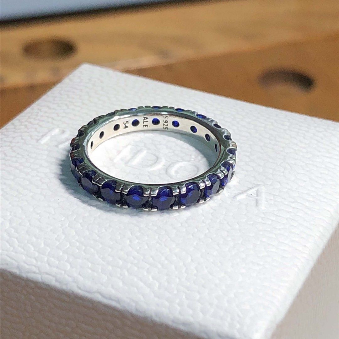 Authentic Pandora Blue Sparkling Eternity Row Ring (Category: Rings) located in Manila. Submitted by daintyjewels (Listing ID 1468204608, Image 1). Description: .