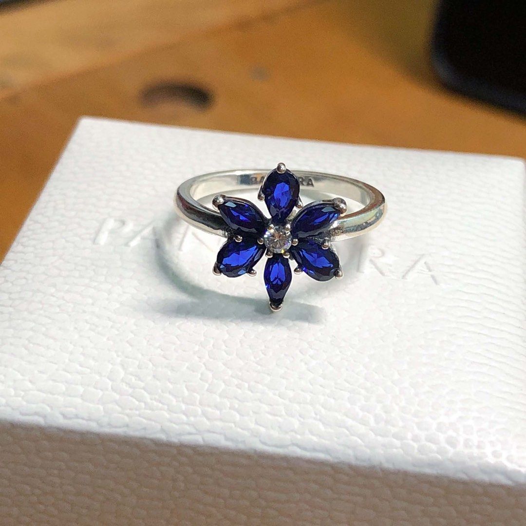 Authentic Pandora Sparkling Blue Herbarium Cluster Ring (Category: Rings) located in Manila. Submitted by daintyjewels (Listing ID 1468125315, Image 1). Description: .