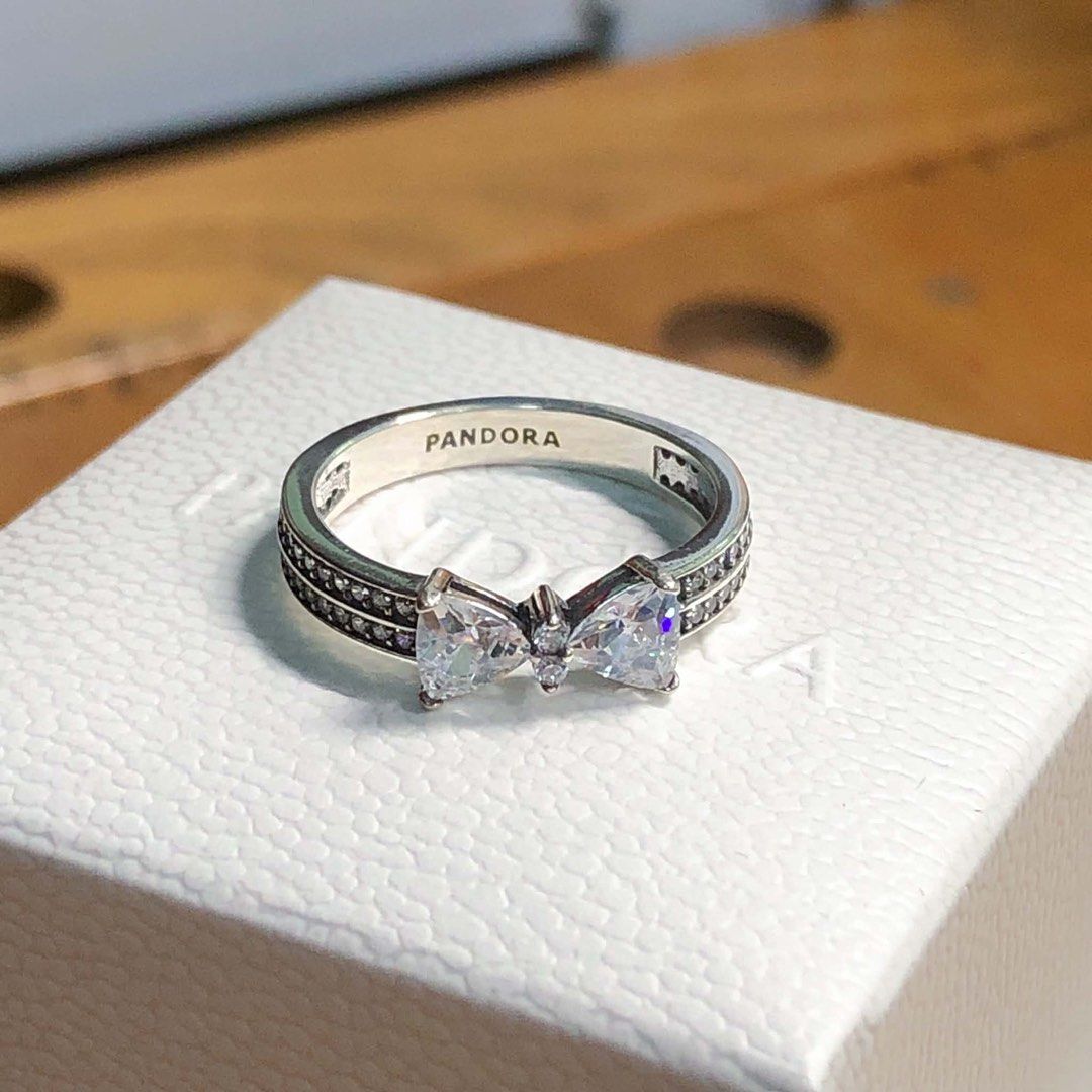 Authentic Pandora Sparkling Bow Double Row Ring (Category: Rings) located in Manila. Submitted by daintyjewels (Listing ID 1468153370, Image 1). Description: .