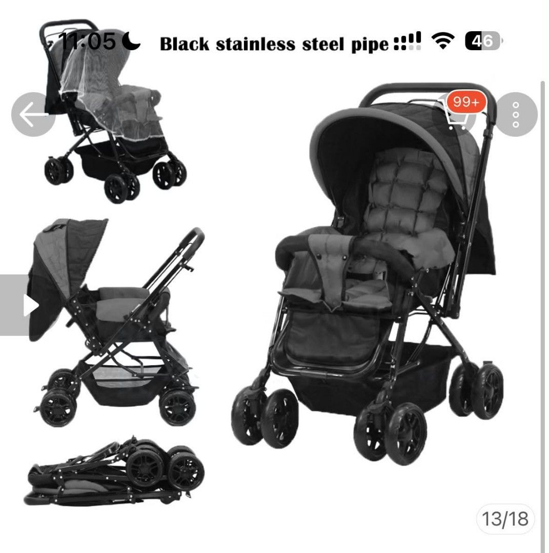 Baby stroller (Category: Infant Playtime) located in Manila. Submitted by celinegucciluxuryitem (Listing ID 1468121867, Image 1). Description: Hinde pa po gamit 3k bile.