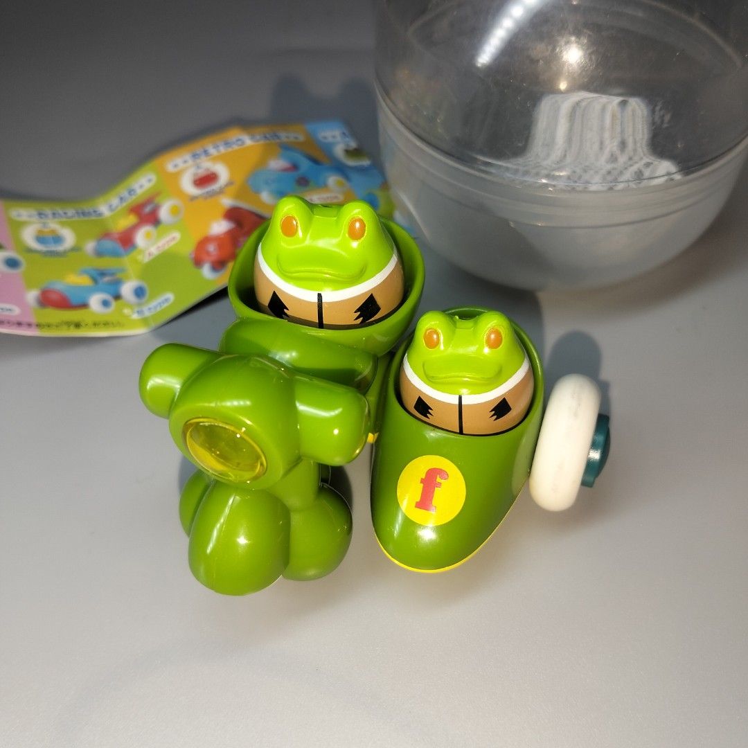 Bandai Frog Style Frog Mobile 2006 (Category: Vintage Collectibles) located in Manila. Submitted by ramiafern (Listing ID 1468214972, Image 2). Description: RARE FIND: 2006 Bandai Frog Style Frog Mobile Gashapon 🐸✨ - Complete with original mini booklet/checklist and capsule - may konting dirt lang sa likod ng baby frog - Bandai 2002 marking sa likod San Mateo, Rizal J&T express / lalamove Maribank.